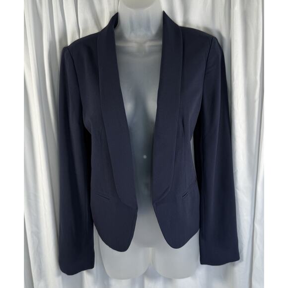 Ann Taylor Loft Fluid Blazer Navy Blue S Preppy Academia Career Work 89-32 - Picture 5 of 13